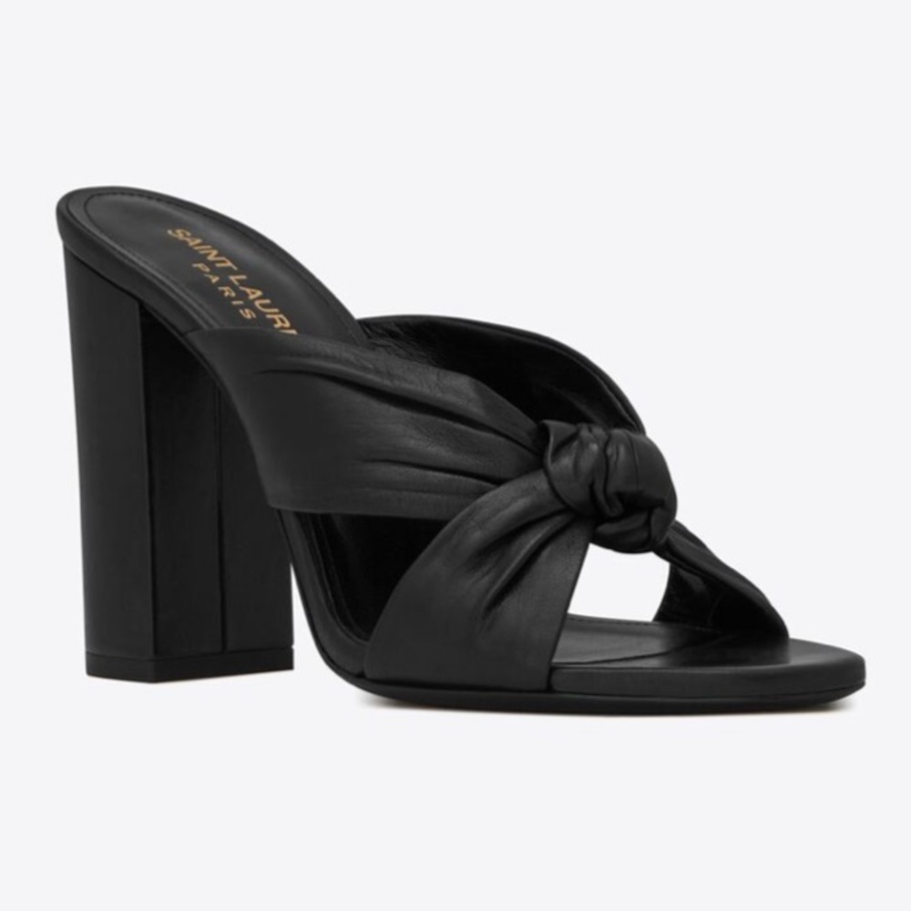 Saint Laurent Black Knot Mules